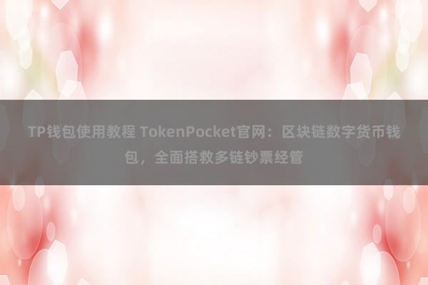 TP钱包使用教程 TokenPocket官网：区块链数字货币钱包，全面搭救多链钞票经管